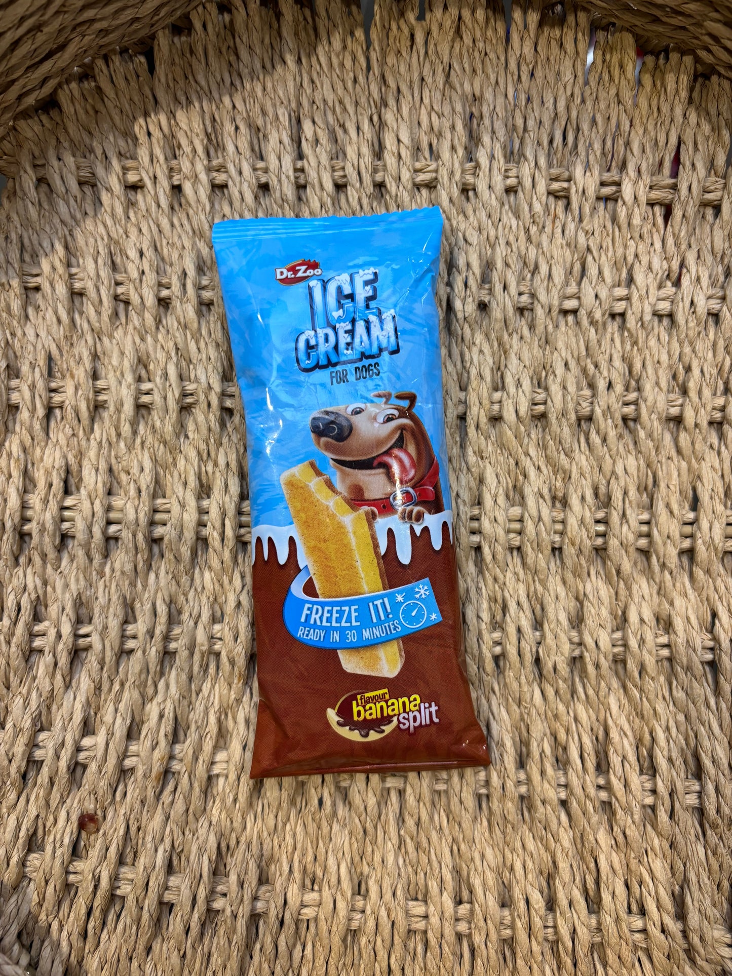 Banana split doggy ice cream