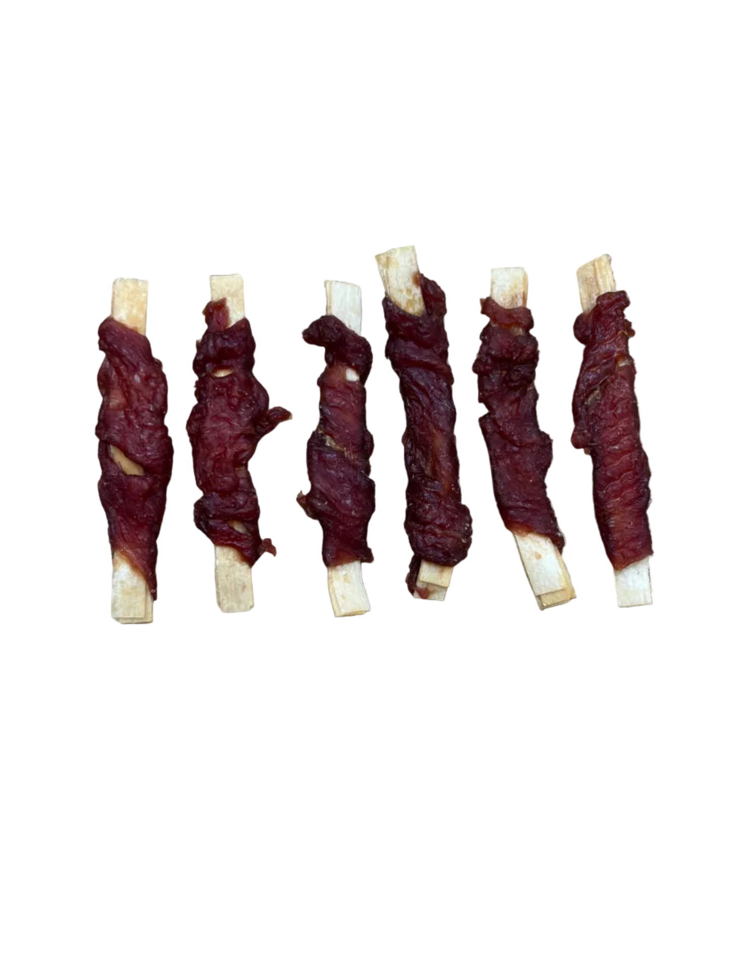 Fish strips wrapped in Duck