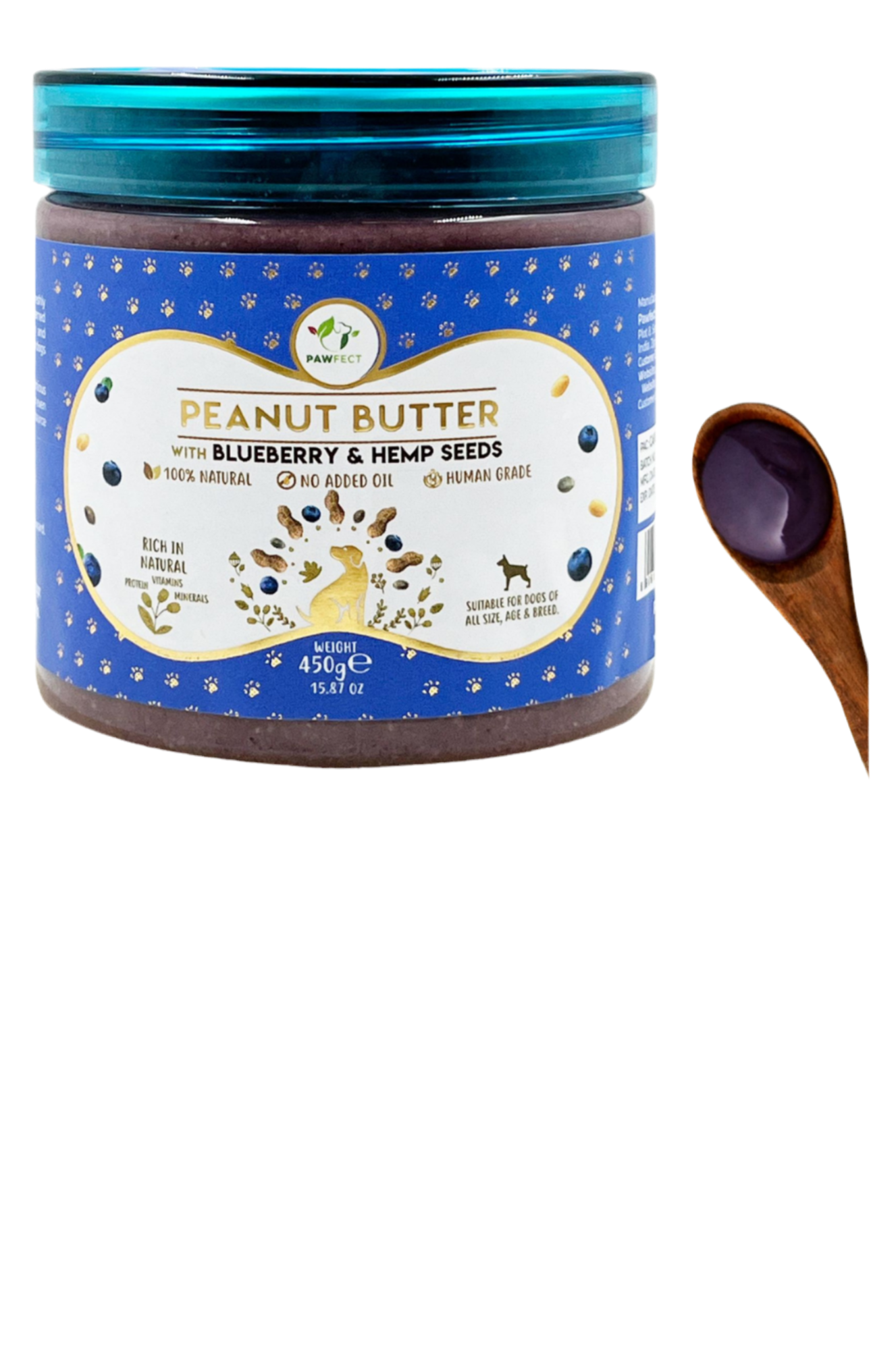 Pawfect Peanut Butter Blueberry & Hempseeds - 450g