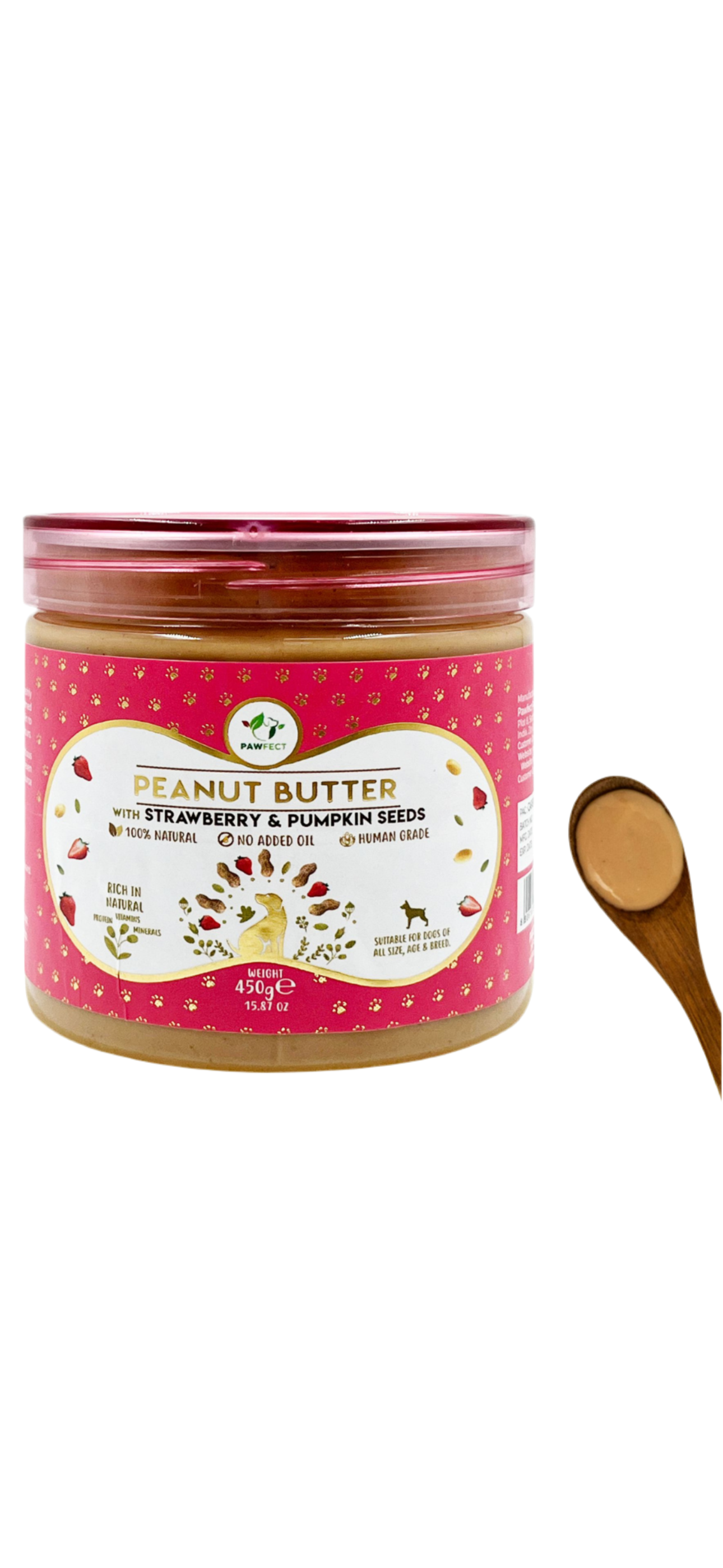 Pawfect Peanut Butter Strawberry & Pumpkin Seeds - 450g