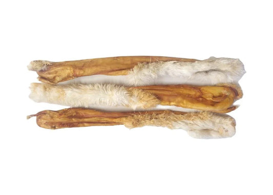 Rabbit skin rolls with fur 15cm