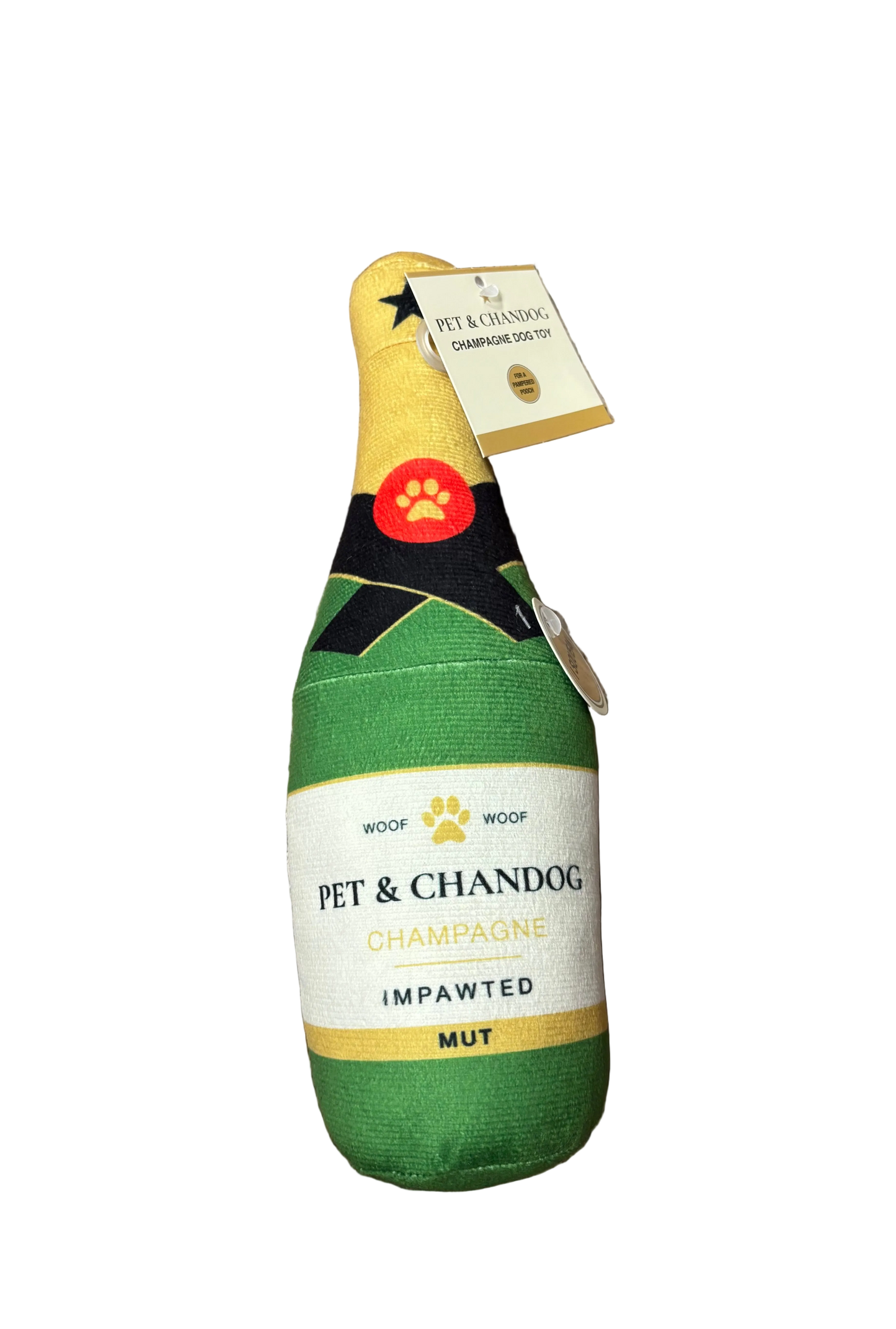 Green Dog champagne toy