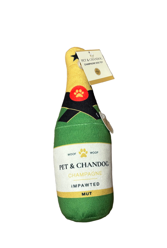 Green Dog champagne toy