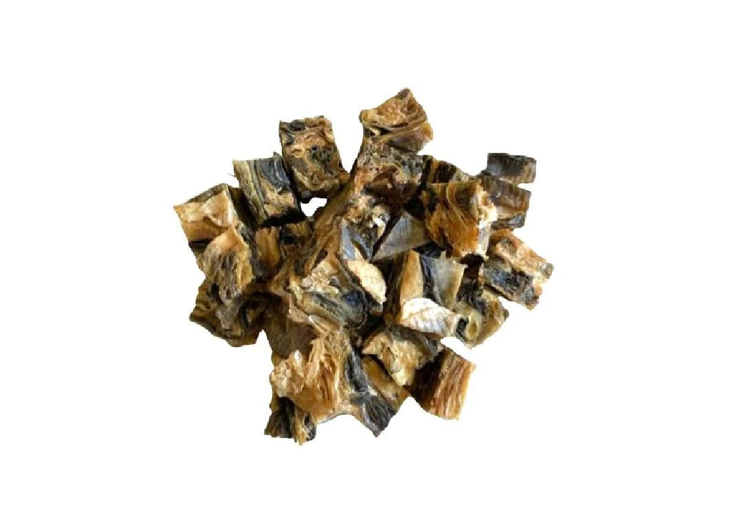 Fish skin cubes